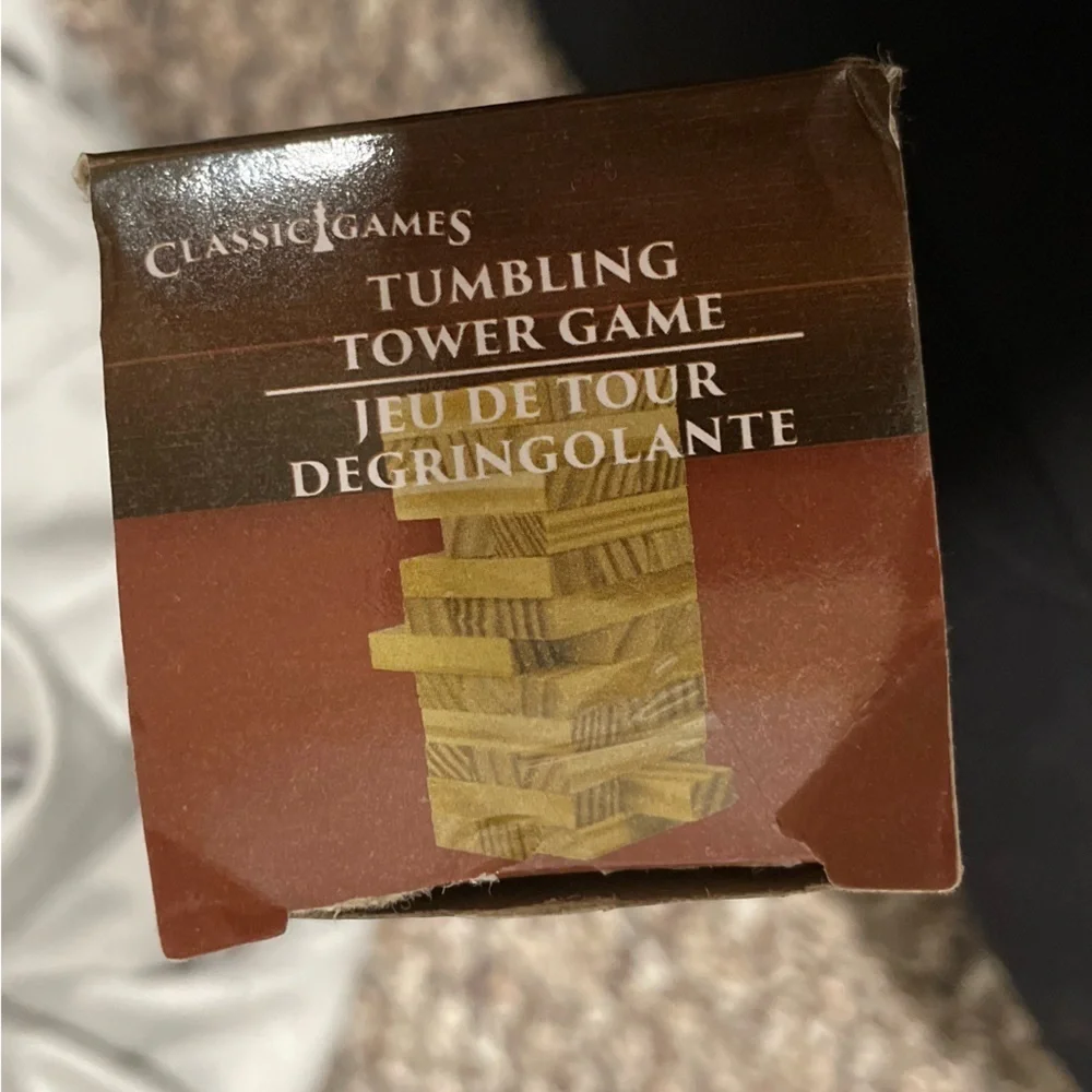 New Mini Classic Tumbling Tower Game - Brown
